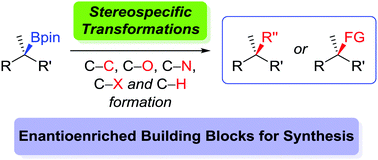 Stereospecific Functionalizations And Transformations Of Secondary And Tertiary Boronic Esters Chemical Communications Rsc Publishing