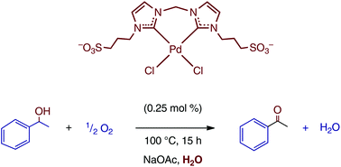 Synthesis of water-soluble palladium(ii) complexes with N-heterocyclic  carbene chelate ligands and their use in the aerobic oxidation of  1-phenylethanol - Dalton Transactions (RSC Publishing)