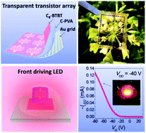 Fully transparent conformal organic thin-film transistor array and its ...