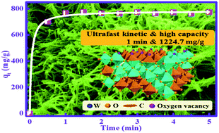 Unexpected Ultrafast And High Adsorption Capacity Of Oxygen Vacancy Rich Wox C Nanowire Networks For Aqueous Pb2 And Methylene Blue Removal Journal Of Materials Chemistry A Rsc Publishing