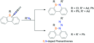 Intermolecular Insertion Reactions Of Azides Into 9 Borafluorenes To Generate 9 10 B N Phenanthrenes Chemical Communications Rsc Publishing