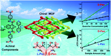 A Water Stable Homochiral Luminescent Mof Constructed From An Achiral Acylamide Containing Dicarboxylate Ligand For Enantioselective Sensing Of Penicillamine Chemical Communications Rsc Publishing