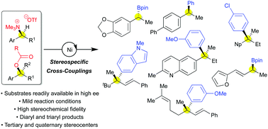 Asymmetric Synthesis Via Stereospecific C N And C O Bond Activation Of Alkyl Amine And Alcohol Derivatives Chemical Communications Rsc Publishing