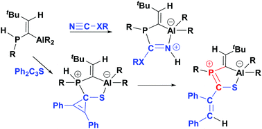 A P H Functionalized Al P Based Frustrated Lewis Pair Hydrophosphination Of Nitriles Ring Opening With Cyclopropenones And Evidence Of P Double Bond Length As M Dash C Double Bond Formation Dalton Transactions Rsc