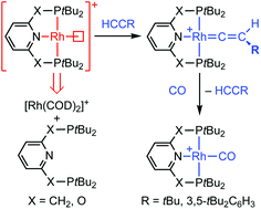 A Convenient Method For The Generation Of Rh Pnp And Rh Ponop Fragments Reversible Formation Of Vinylidene Derivatives Dalton Transactions Rsc Publishing