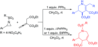 Phosphine Promoted 4 3 Annulation Of Allenoate With Aziridines For Synthesis Of Tetrahydroazepines Phosphine Dependent 3 3 And 4 3 Pathways Rsc Advances Rsc Publishing