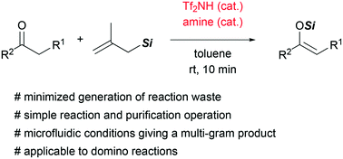 カシス様 Silyl enol etherification by a Tf2NH/amine co-catalytic