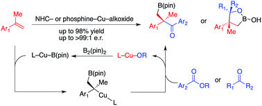 Cu Catalyzed Enantioselective Synthesis Of Tertiary Benzylic Copper Complexes And Their In Situ Addition To Carbonyl Compounds Chemical Science Rsc Publishing