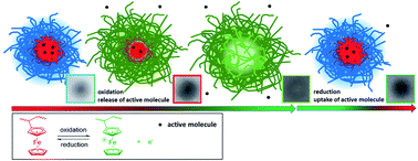 Cargo Shuttling By Electrochemical Switching Of Core Shell Microgels Obtained By A Facile One Shot Polymerization Chemical Science Rsc Publishing