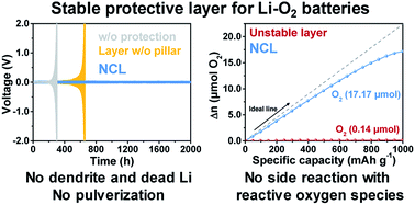A Dendrite And Oxygen Proof Protective Layer For Lithium Metal In Lithium Oxygen Batteries Journal Of Materials Chemistry A Rsc Publishing