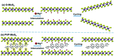 Pvp Incorporated Mos2 As A Mg Ion Host With Enhanced Capacity And Durability Journal Of Materials Chemistry A Rsc Publishing