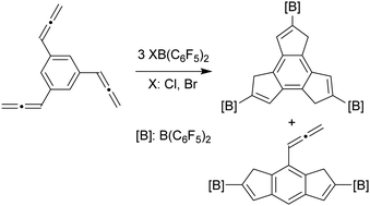 Arylallenes And The Halogeno B C6f5 2 Reagents Facile Formation Of 2 Borylindenes Chemical Communications Rsc Publishing