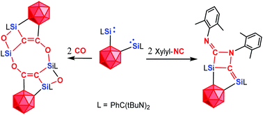 Homocoupling Of Co And Isocyanide Mediated By A C C Bis Silylenyl Substituted Ortho Carborane Chemical Communications Rsc Publishing