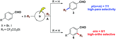 Photocatalytic Site Selective C H Difluoroalkylation Of Aromatic Aldehydes Chemical Communications Rsc Publishing
