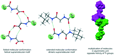 Transfer Of Chirality In N Triphenylacetylamino Acids And Chiral Derivatives Of N Triphenylacetyl Gly Gly Dipeptide And Control Of Their Assembly With Steric Constraints Crystengcomm Rsc Publishing
