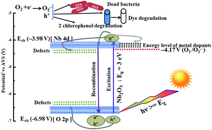 Enhanced Photocatalysis And Bacterial Inhibition In Nb2o5via Versatile Doping With Metals Sr Y Zr And Ag A Critical Assessment Nanoscale Advances Rsc Publishing