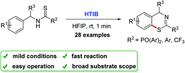 Intramolecular Dehydrogenative C S Bond Coupling Of Thioamides To Form 1 3 Benzothiazines Under Metal Free Conditions Organic Biomolecular Chemistry Rsc Publishing