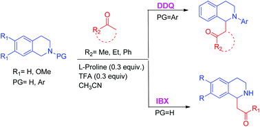 Dehydrogenative C Sp3 H Bond Functionalization Of Tetrahydroisoquinolines Mediated By Organic Oxidants Under Mild Conditions Organic Biomolecular Chemistry Rsc Publishing