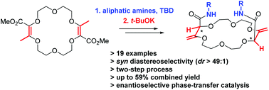 Stereoselective Deconjugation Of Macrocyclic A B Unsaturated Esters By Sequential Amidation And Olefin Transposition Application To Enantioselective Phase Transfer Catalysis Organic Biomolecular Chemistry Rsc Publishing