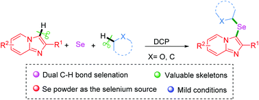 Oxidative Dual C H Selenation Of Imidazoheterocycles With Ethers Or Alkanes Using Selenium Powder Via A Radical Pathway Organic Chemistry Frontiers Rsc Publishing