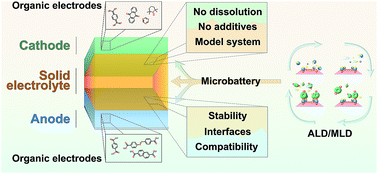 Organic electrode materials with solid-state battery technology 