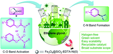 N Arylation Of Hetero Arylamines Using Aryl Sulfamates And Carbamates Via C O Bond Activation Enabled By A Reusable And Durable Nickel 0 Catalyst New Journal Of Chemistry Rsc Publishing