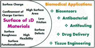 Recent Advancement In Biomedical Applications On The Surface Of Two Dimensional Materials From Biosensing To Tissue Engineering Nanoscale Rsc Publishing