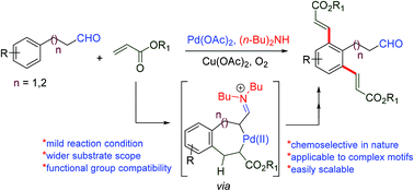 Direct Remote D C Sp2 H Olefination Of B Aryl Substituted Aliphatic Aldehydes Via Palladium Enamine Co Catalysis Organic Chemistry Frontiers Rsc Publishing