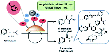 Palladium Nanoparticles On A Pyridinium Supported Ionic Liquid Phase A Recyclable And Low Leaching Palladium Catalyst For Aminocarbonylation Reactions Rsc Advances Rsc Publishing