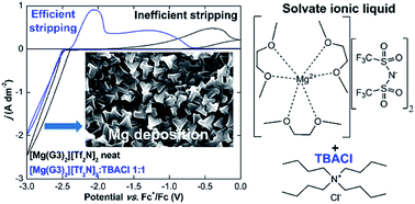 Reversible Electrodeposition And Stripping Of Magnesium From Solvate Ionic Liquid Tetrabutylammonium Chloride Mixtures Rsc Advances Rsc Publishing
