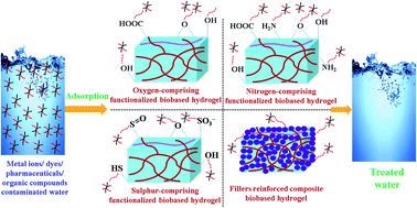 Functional Biobased Hydrogels For The Removal Of Aqueous Hazardous Pollutants Current Status Challenges And Future Perspectives Journal Of Materials Chemistry A Rsc Publishing