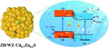 Engineering highly active Cd1−xZnxS nanopopcorns via zinc