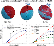 Electrorotation of particle-coated droplets: from fundamentals to