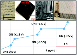 Electronic Control Of Drug Release From Gauze Or Cellulose Acetate Fibres For Dermal Applications Journal Of Materials Chemistry B Rsc Publishing