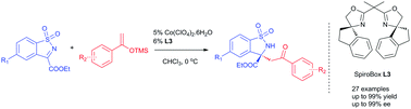 The Co(ii)/spiroBox-catalyzed enantioselective Mukaiyama-Mannich ...