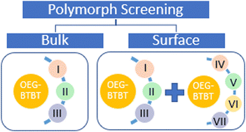 Polymorph screening at surfaces of a benzothienobenzothiophene ...