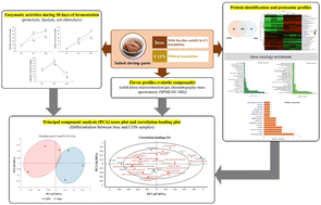 Proteomic profiles revealed enzymatic activities associated with the ...