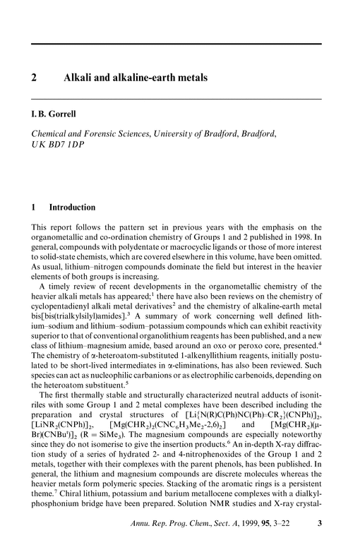 Chapter 2. Alkali and alkaline-earth metals