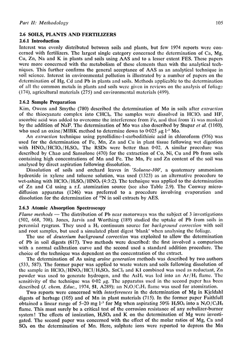 Soils, plants and fertilizers