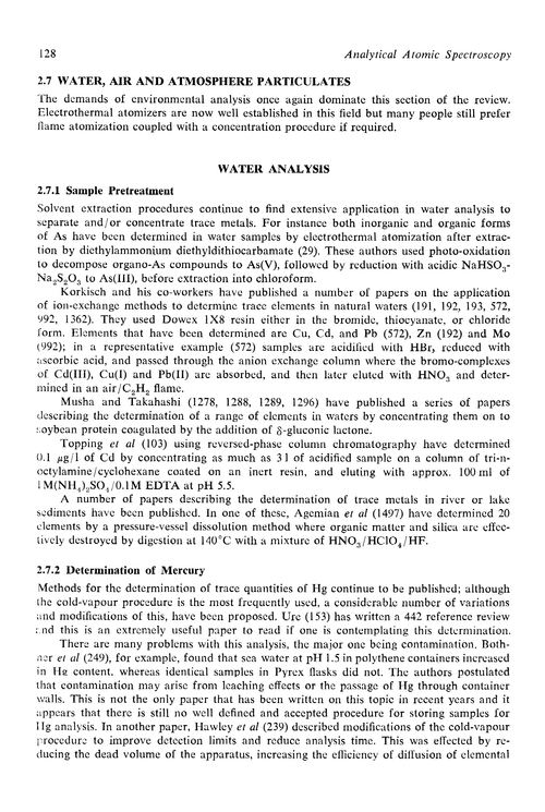 Water, air and atmosphere particulates