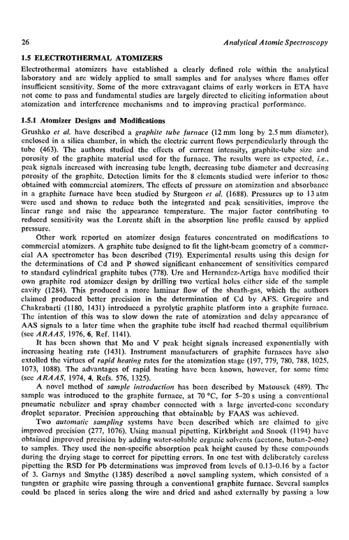 Electrothermal atomizers