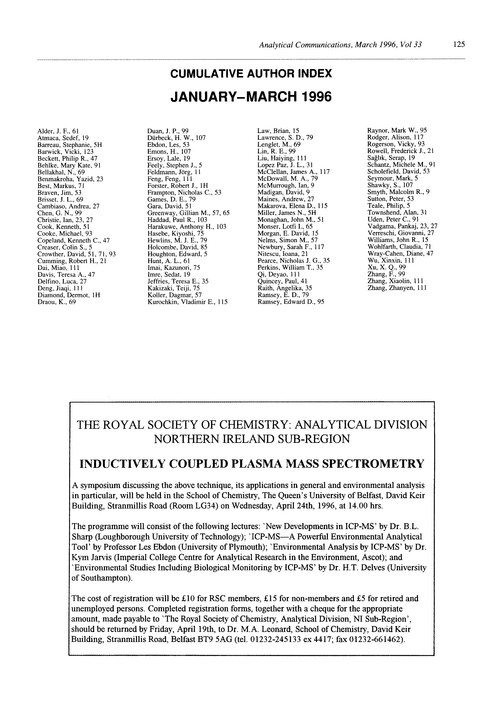 Cumulative author index