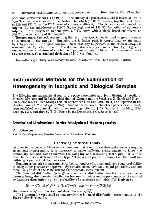 Instrumental methods for the examination of heterogeneity in inorganic and biological samples