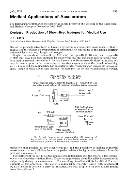 Medical applications of accelerators