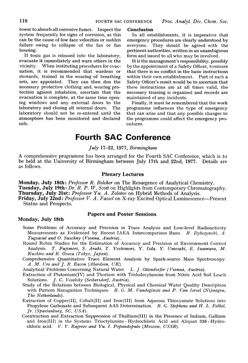 Fourth SAC Conference
