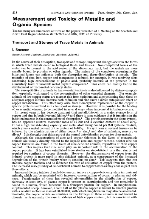 Measurement and toxicity of metallic and organic species
