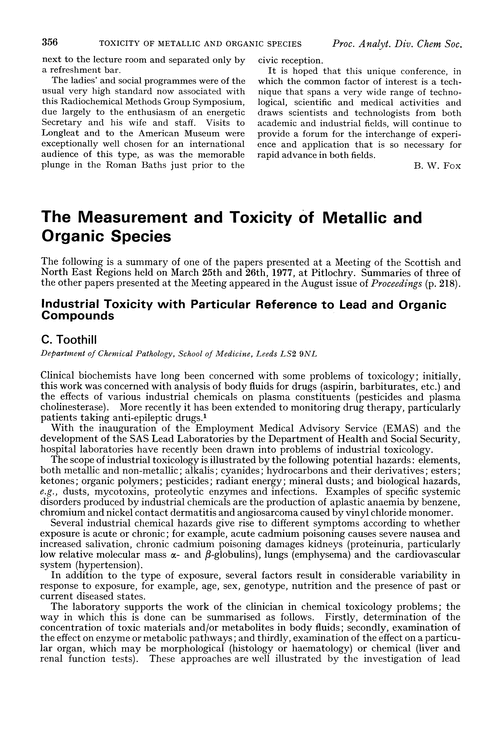 Measures of Toxicity