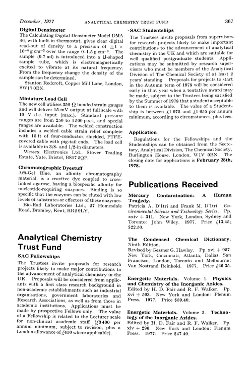 Publications received