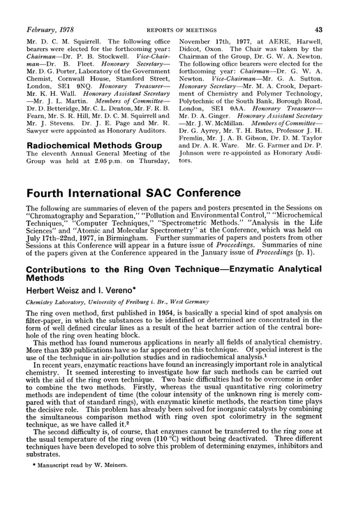 Fourth International SAC Conference