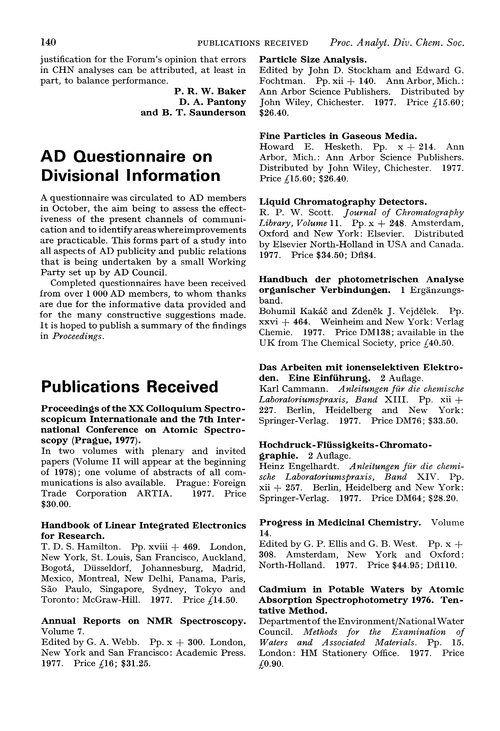AD questionnaire on divisional information